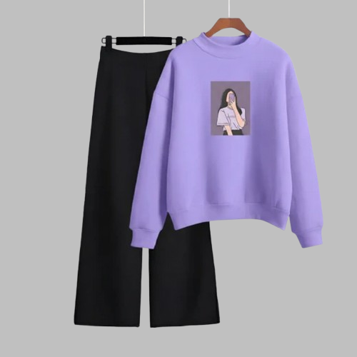 Girl Pic Lalic Sweatshirt & Black Flapper