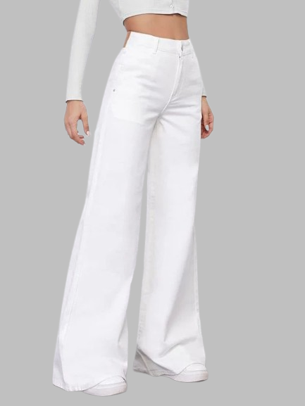 White Wide Leg Jeans