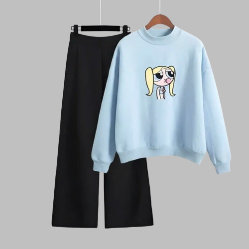Bubble Sky Sweatshirt & Black Flapper