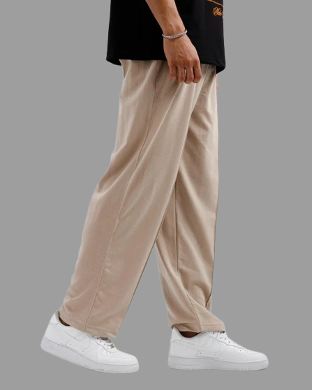 Beige Baggy Trouser