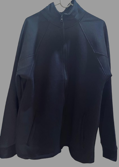 Quarter Zip Funnel Neck Fleece Sweatshirt